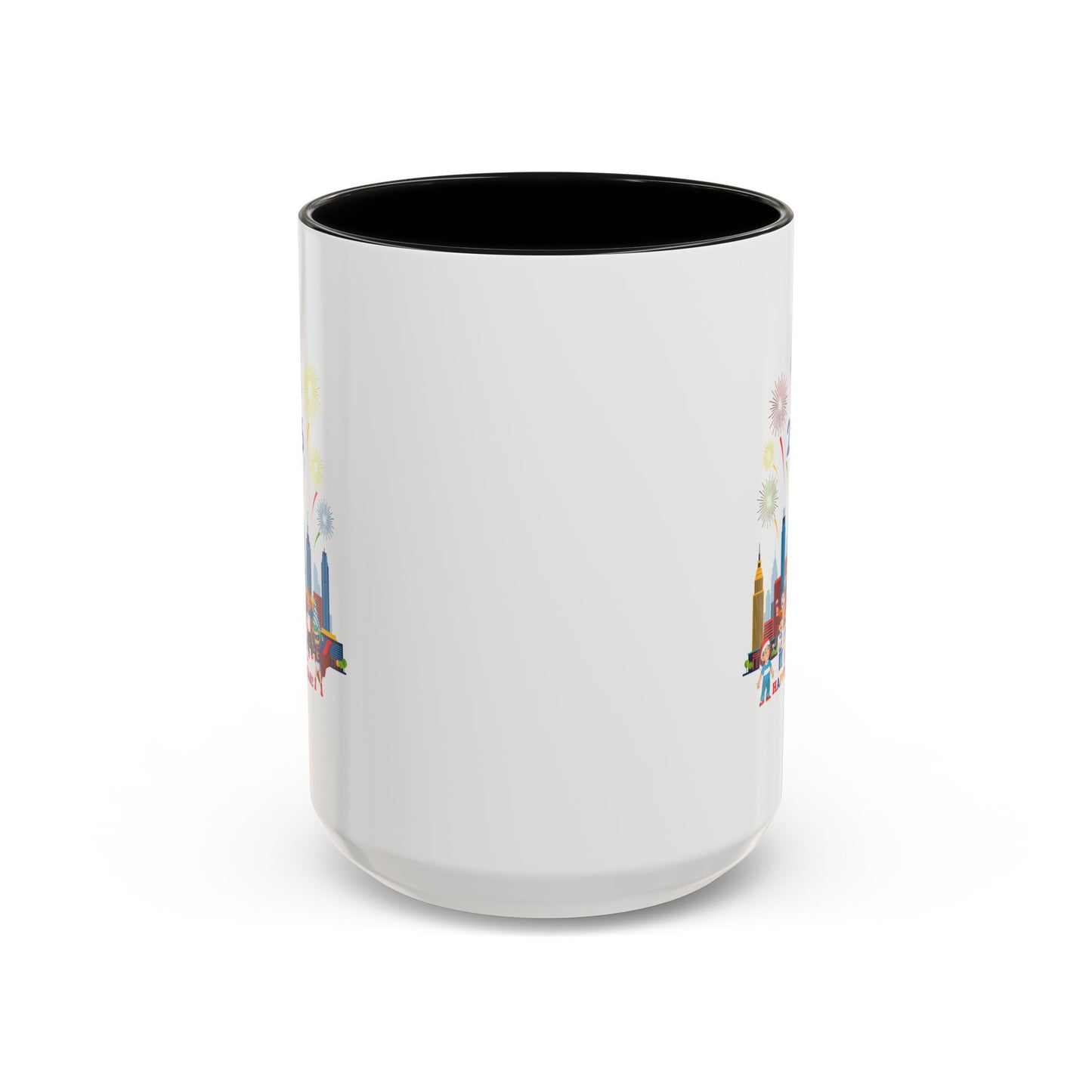 Accent Coffee Mug - Happy new year with fireworks