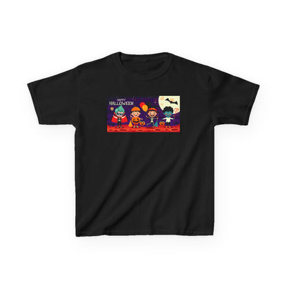 Kids Heavy Cotton™ Tee - Super kiddo with friends on holloween - [[{"value":"Wonderwear Kid"}]]