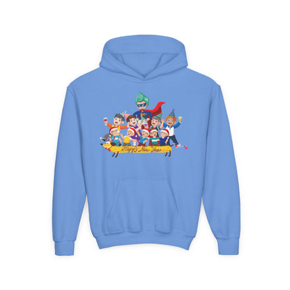 Youth Heavy Blend Hooded Sweatshirt - Happy new year with friends - [[{"value":"Wonderwear Kid"}]]