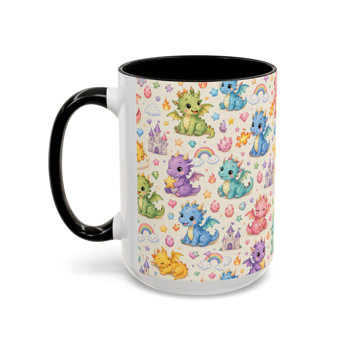 Accent Coffee Mug  (11/15 oz) - Baby Dragon Fantasy