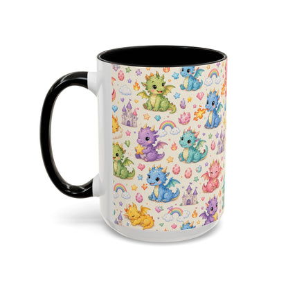 Accent Coffee Mug  (11/15 oz) - Baby Dragon Fantasy