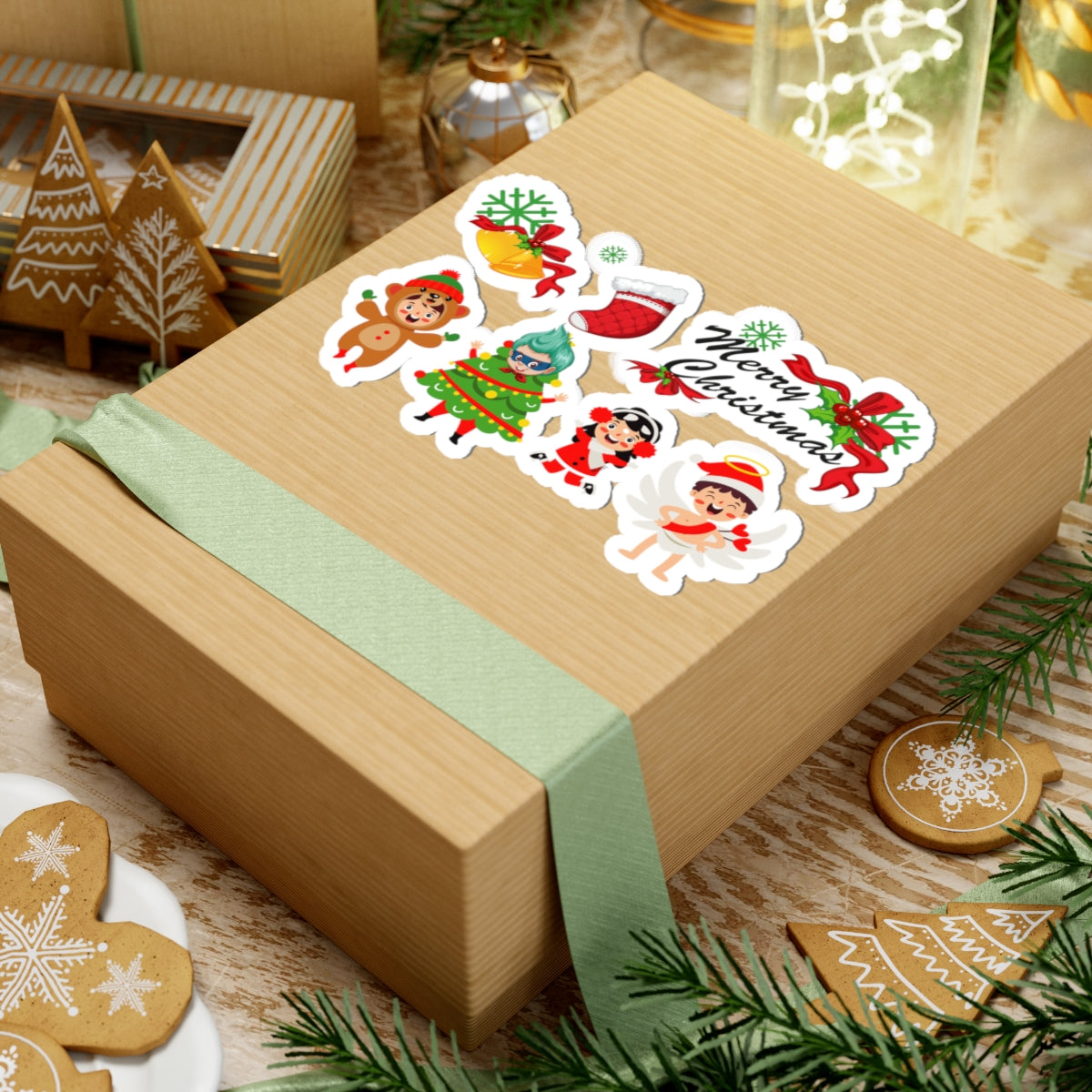 Kiss-Cut Stickers - Merry christmas from super kid - [[{"value":"Wonderwear Kid"}]]