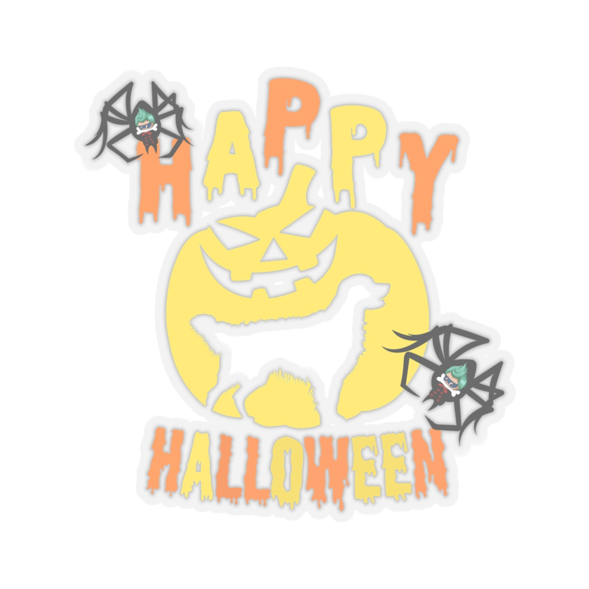 Kiss-Cut Stickers - Happy holloween Printify