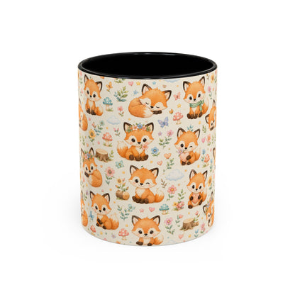 Accent Coffee Mug  (11/15 oz) - Baby foxes