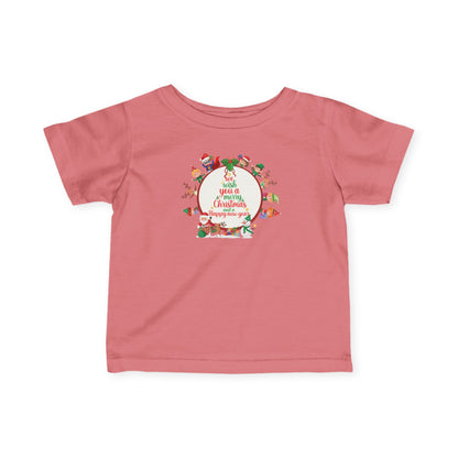 Infant Fine Jersey Tee - We wish you a merry christmas - [[{"value":"Wonderwear Kid"}]]