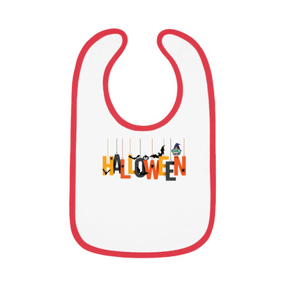 Baby Bib - Holloween hanging letters Printify