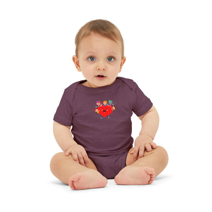Infant Jersey One Piece - Valentines -  Super kiddo with friends - [[{"value":"Wonderwear Kid"}]]