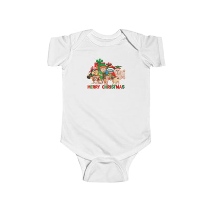 Infant Bodysuit - Christmas with super kiddo pet friends with text - [[{"value":"Wonderwear Kid"}]]