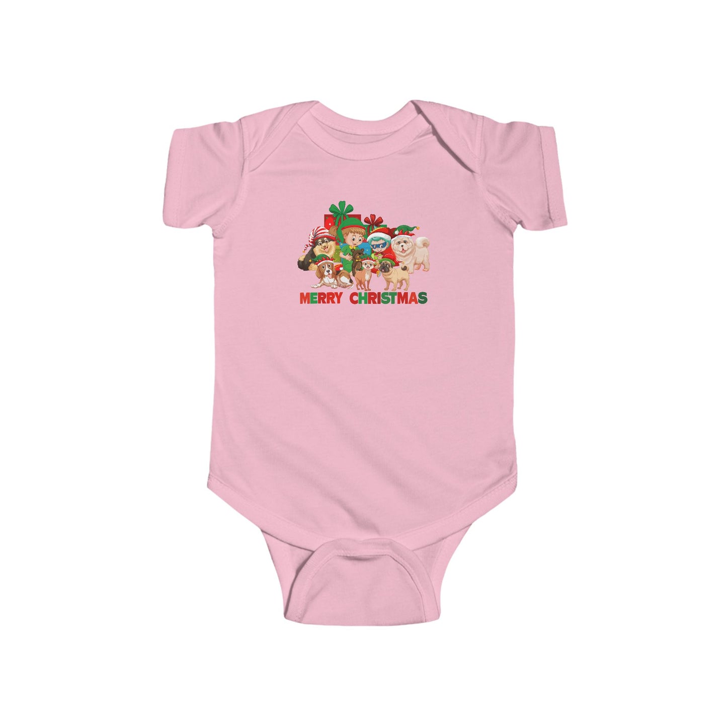 Infant Bodysuit - Christmas with super kiddo pet friends with text - [[{"value":"Wonderwear Kid"}]]