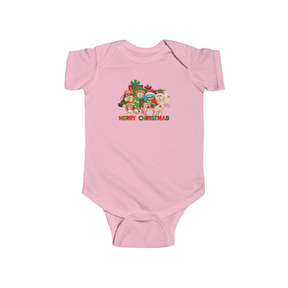 Infant Bodysuit - Christmas with super kiddo pet friends with text - [[{"value":"Wonderwear Kid"}]]