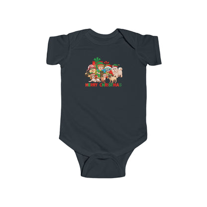Infant Bodysuit - Christmas with super kiddo pet friends with text - [[{"value":"Wonderwear Kid"}]]