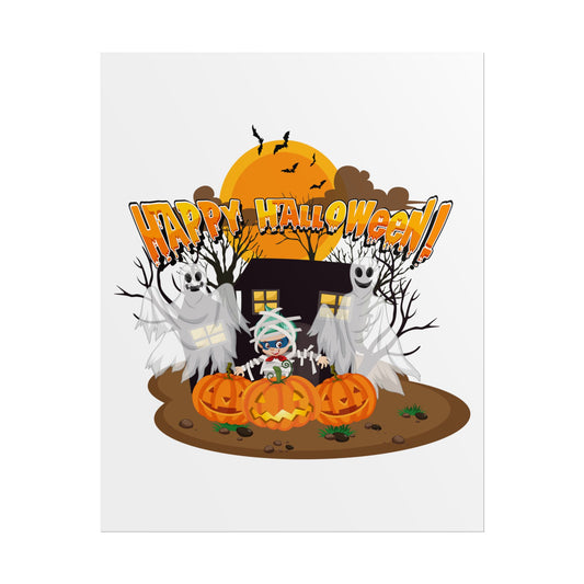 Rolled Posters - Super kiddo with ghost - [[{"value":"Wonderwear Kid"}]]