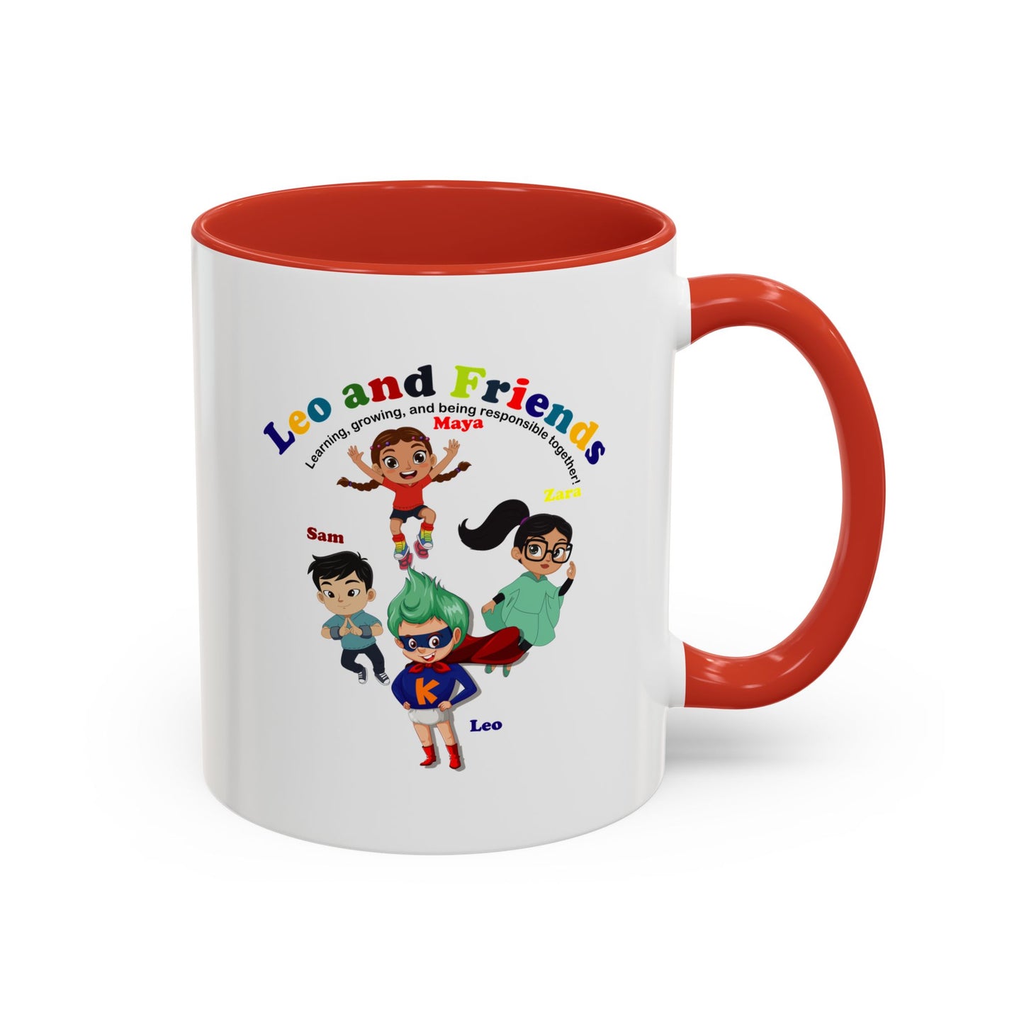 Accent Coffee Mug - Leo & Friends - Learning and growing