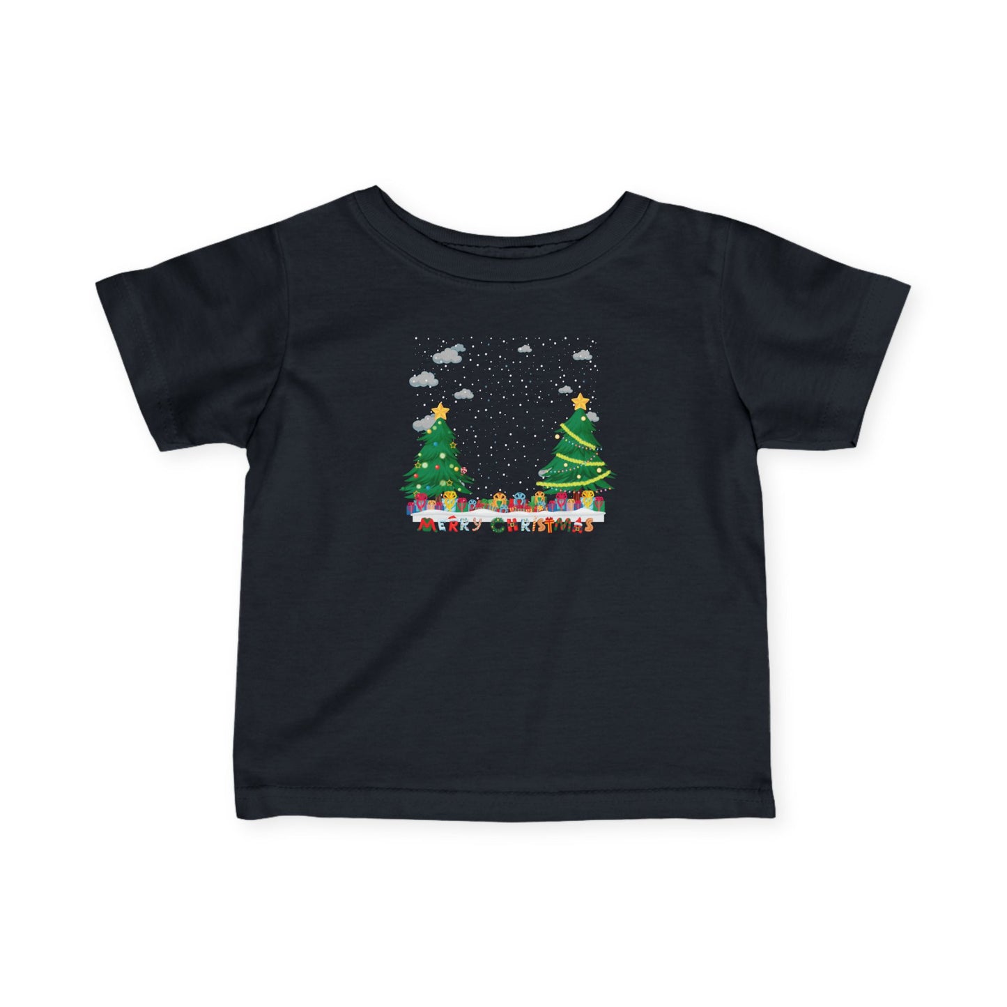 Infant Fine Jersey Tee - Christmas and snowing - [[{"value":"Wonderwear Kid"}]]