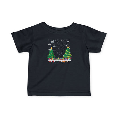 Infant Fine Jersey Tee - Christmas and snowing - [[{"value":"Wonderwear Kid"}]]