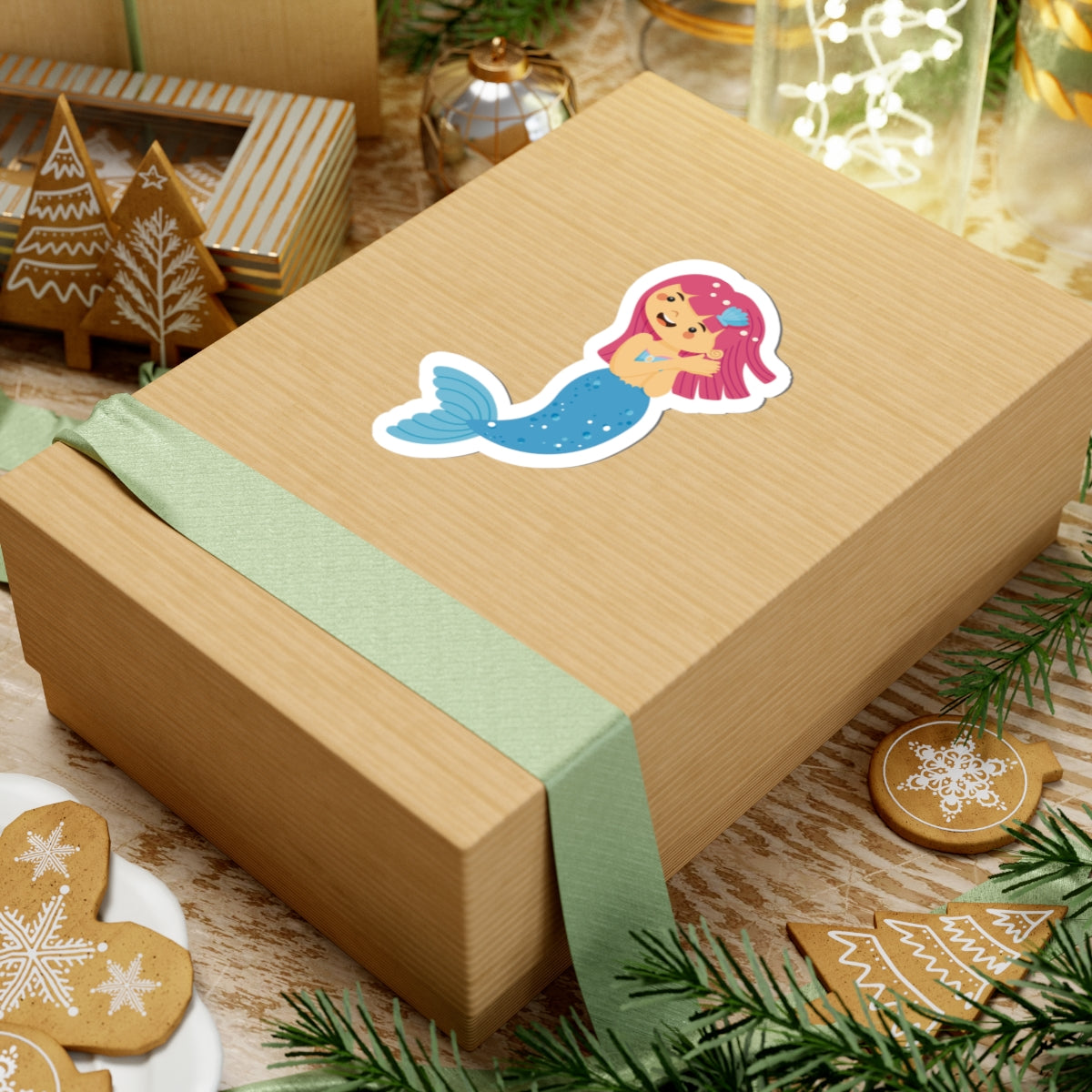 Kiss-Cut Stickers - mermaid blue tail
