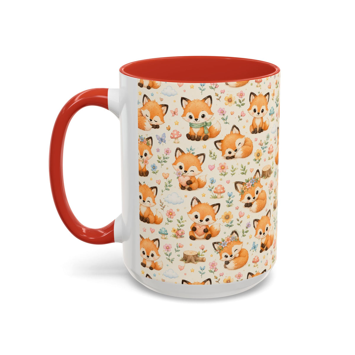 Accent Coffee Mug  (11/15 oz) - Baby foxes