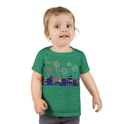 Toddler T-shirt - Super kiddo with fireworks - [[{"value":"Wonderwear Kid"}]]