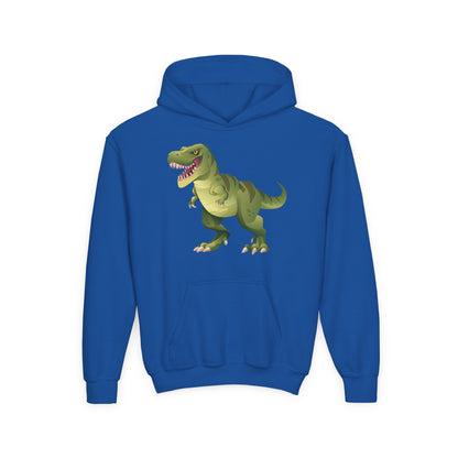 Youth Heavy Blend Hooded Sweatshirt - Tyrannosaurus Printify