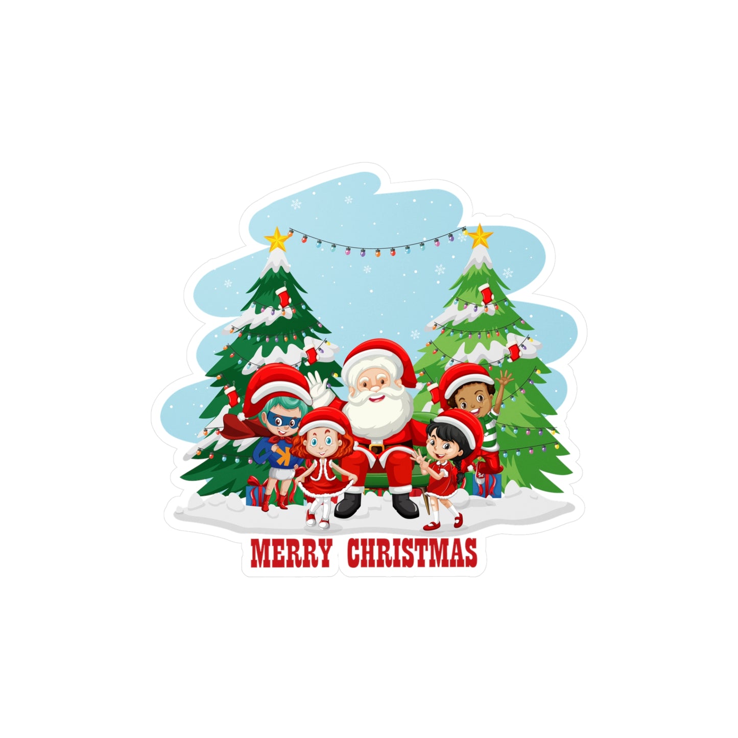 Christmas Kiss-Cut Vinyl Decals – Super kiddo with santa claus Merry christmas - [[{"value":"Wonderwear Kid"}]]