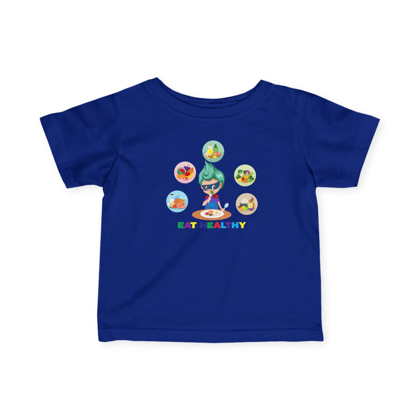 Infant Fine Jersey Tee - Supper kiddo showing healthy food to eat - [[{"value":"Wonderwear Kid"}]]