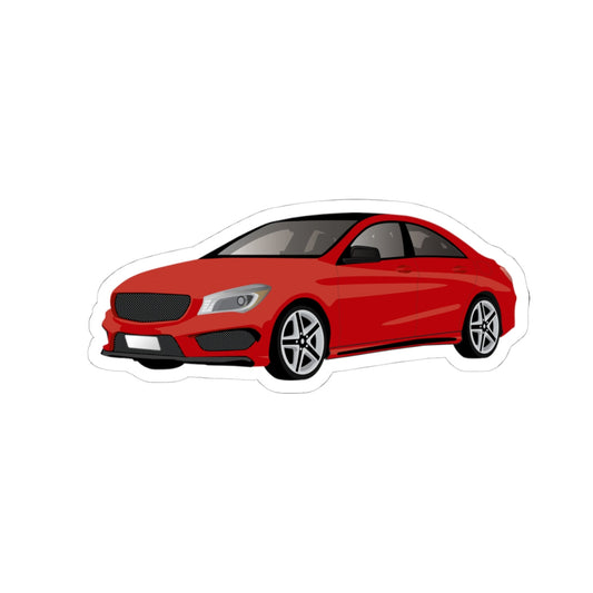 Kiss-Cut Vinyl Decals - Red car Printify
