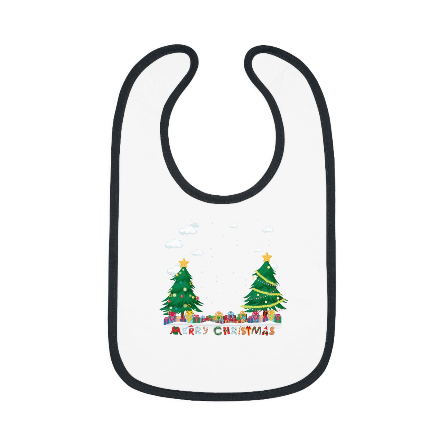 Baby Bib - Christmas and snowing