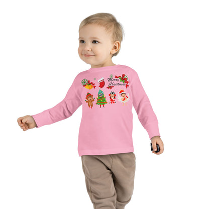 Toddler Long Sleeve Tee - Merry christmas from super kid - [[{"value":"Wonderwear Kid"}]]