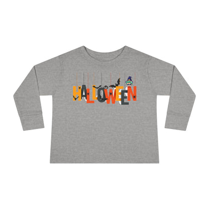Toddler Long Sleeve Tee - Holloween hanging letters Printify