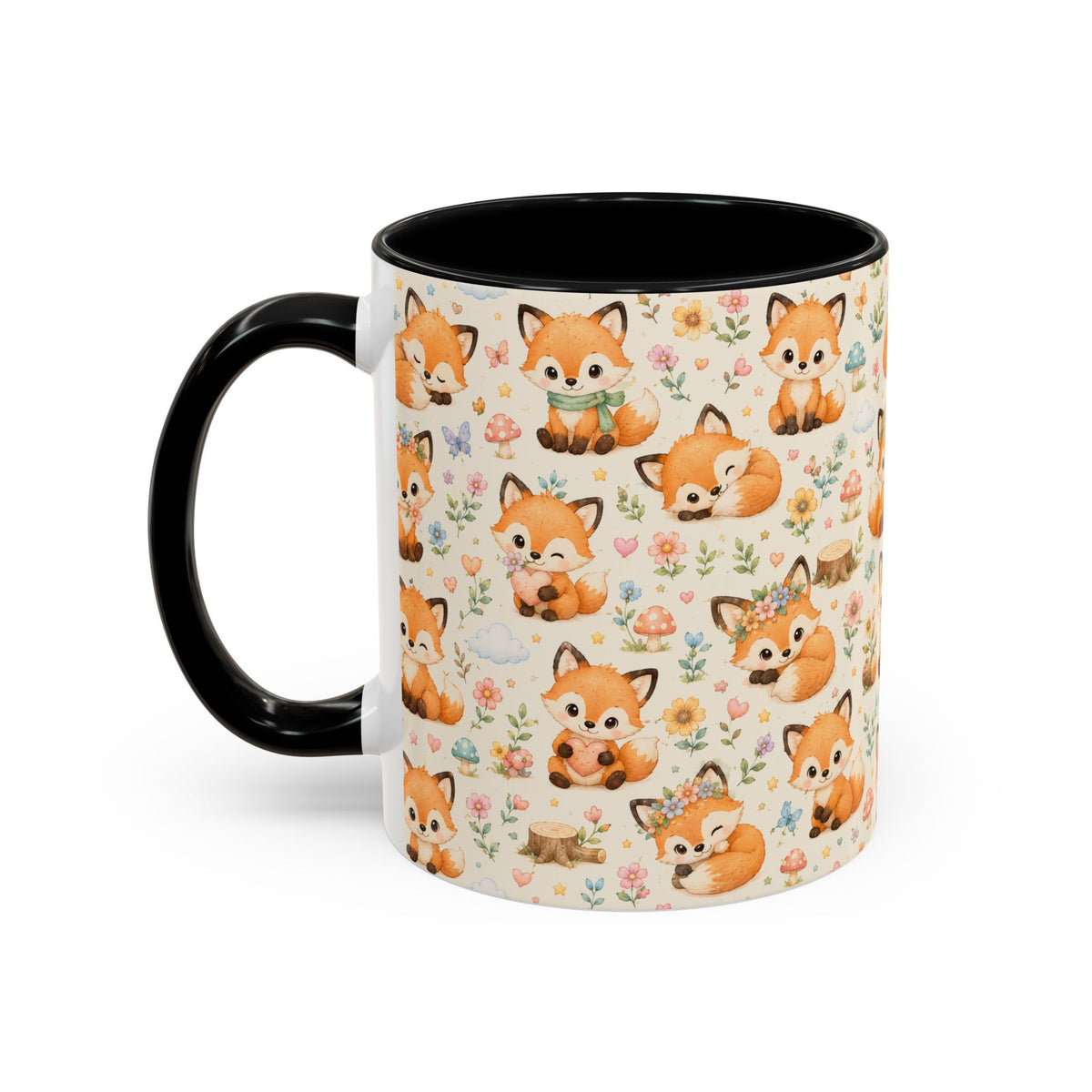 Accent Coffee Mug  (11/15 oz) - Baby foxes