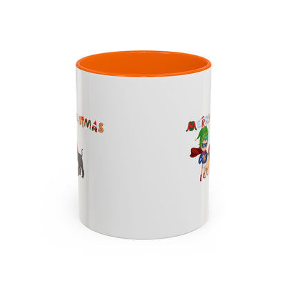 Accent Coffee Mug - Super kiddo woith pet friends - [[{"value":"Wonderwear Kid"}]]