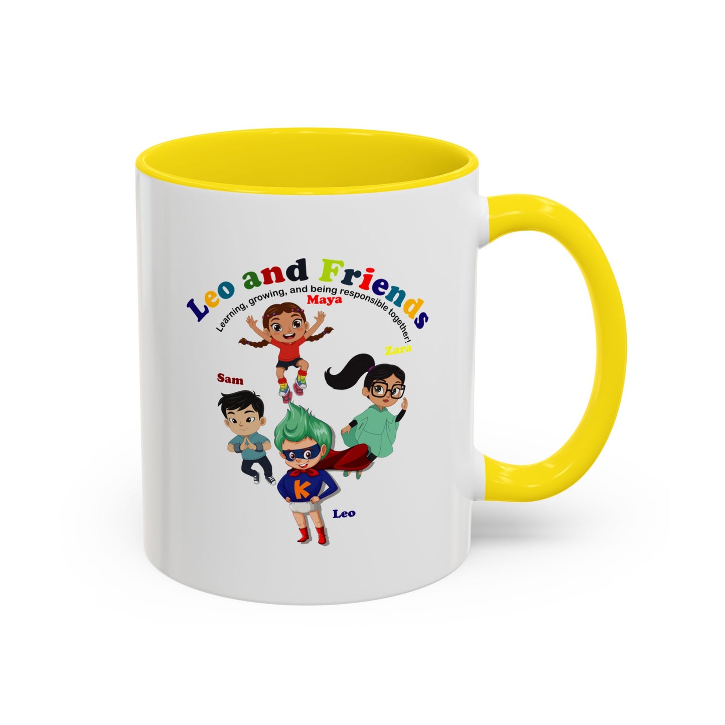Accent Coffee Mug - Leo & Friends - Learning and growing