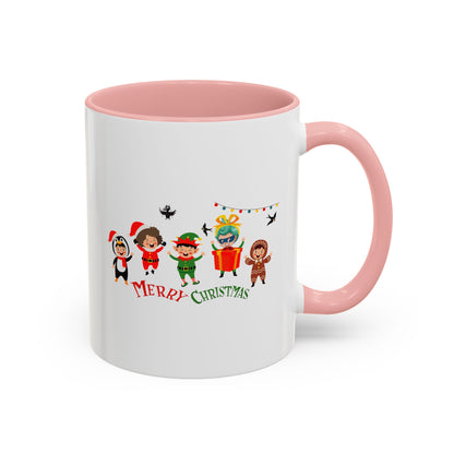 Accent Coffee Mug - Merry christmas by super kiddo and friends - [[{"value":"Wonderwear Kid"}]]
