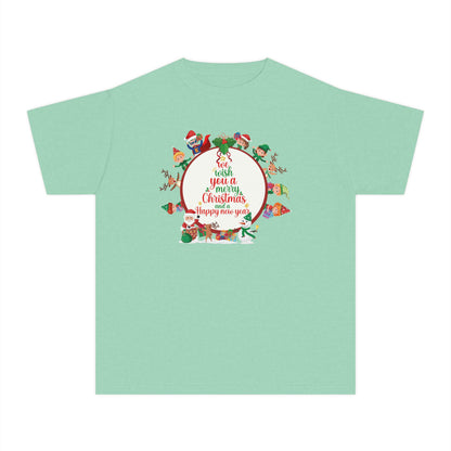 Youth Midweight Tee - We wish you a merry Christmas - [[{"value":"Wonderwear Kid"}]]