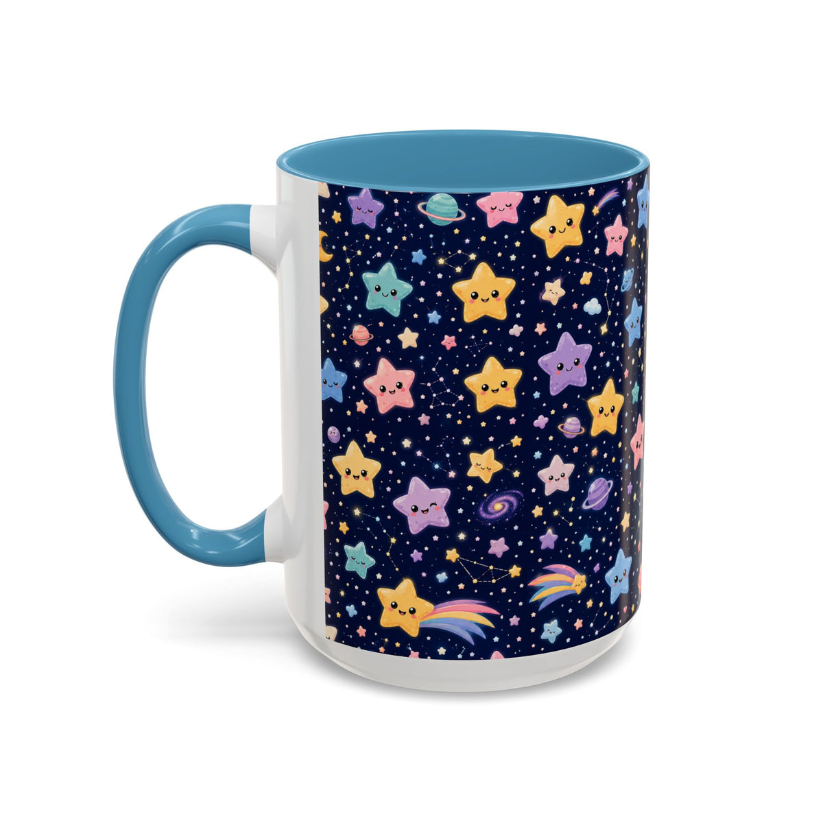 Accent Coffee Mug  (11/15 oz) - Kawaii Pastel Cosmic Night