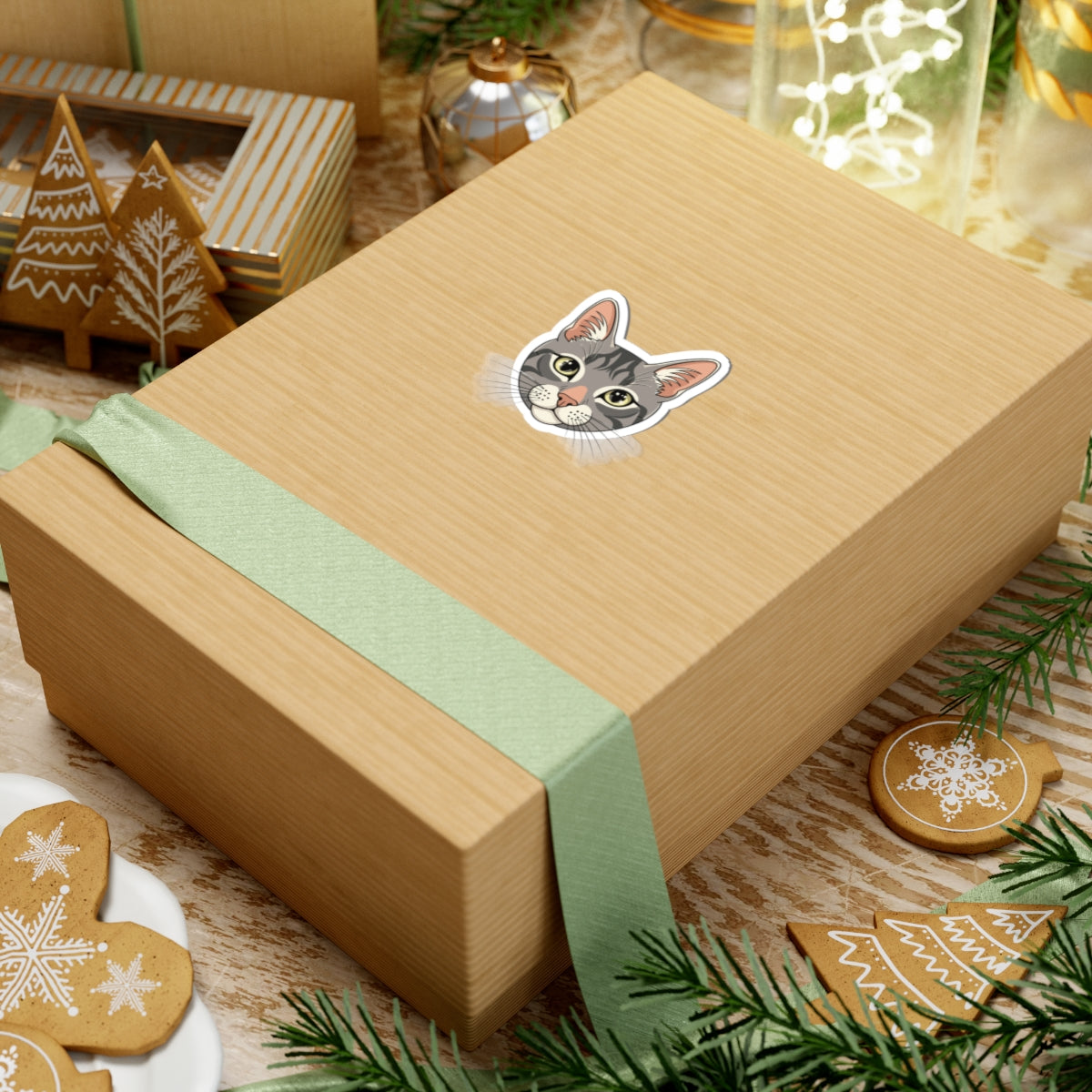 Kiss-Cut Stickers - Maine coon head
