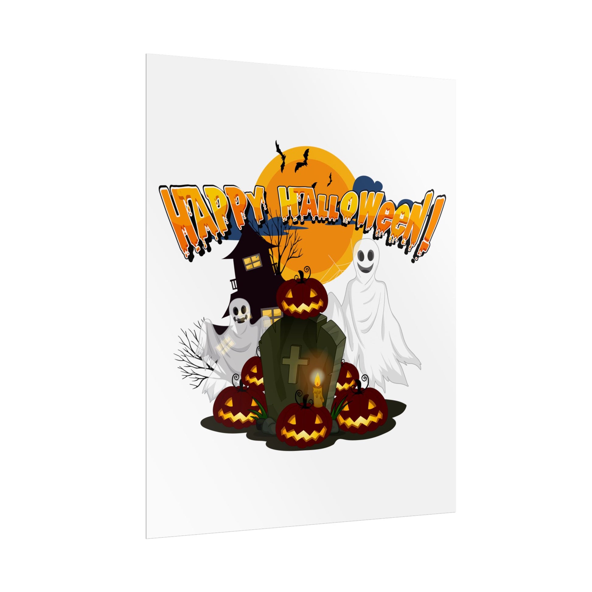 Rolled Posters - Happy holloween - cemetery - [[{"value":"Wonderwear Kid"}]]