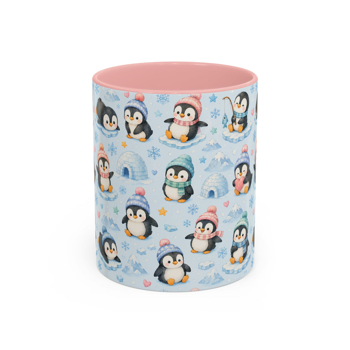 Accent Coffee Mug  (11/15 oz) - Penguin Winter Wonderland