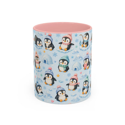 Accent Coffee Mug  (11/15 oz) - Penguin Winter Wonderland