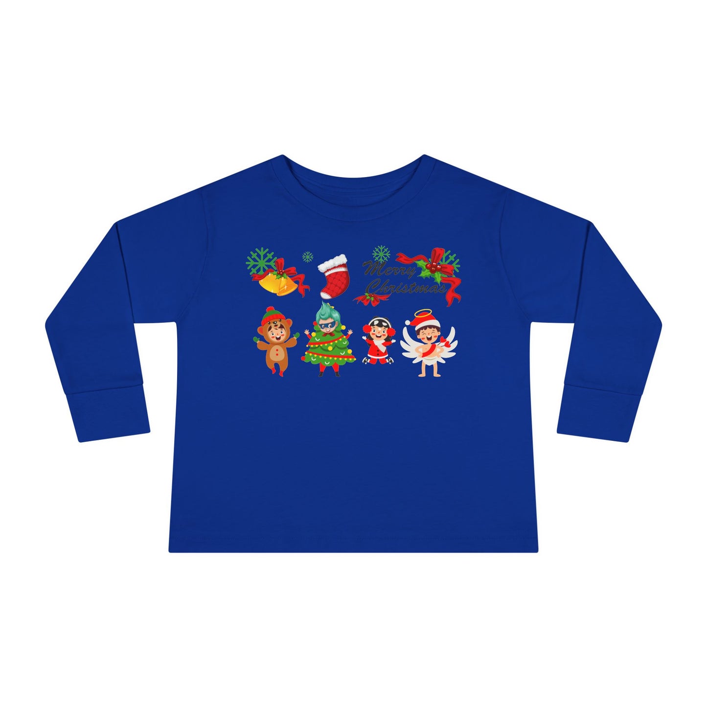 Toddler Long Sleeve Tee - Merry christmas from super kid - [[{"value":"Wonderwear Kid"}]]