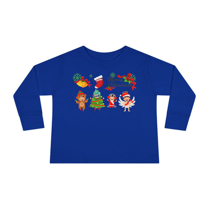 Toddler Long Sleeve Tee - Merry christmas from super kid - [[{"value":"Wonderwear Kid"}]]