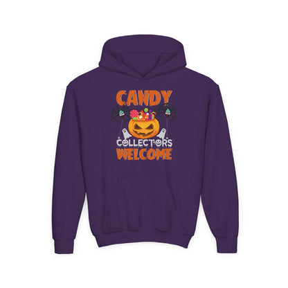 Youth Heavy Blend Hooded Sweatshirt - Candy collectors by super kiddo Printify
