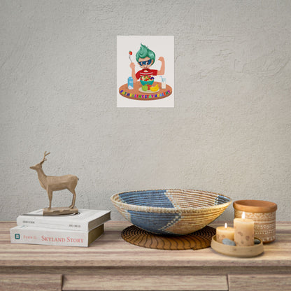 Rolled Posters - super kiddo eating healthy food - [[{"value":"Wonderwear Kid"}]]