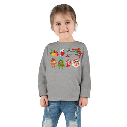Toddler Long Sleeve Tee - Merry christmas from super kid - [[{"value":"Wonderwear Kid"}]]