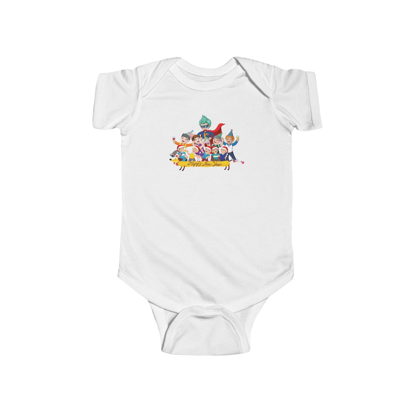 Infant Bodysuit - Happy new year with friends - [[{"value":"Wonderwear Kid"}]]