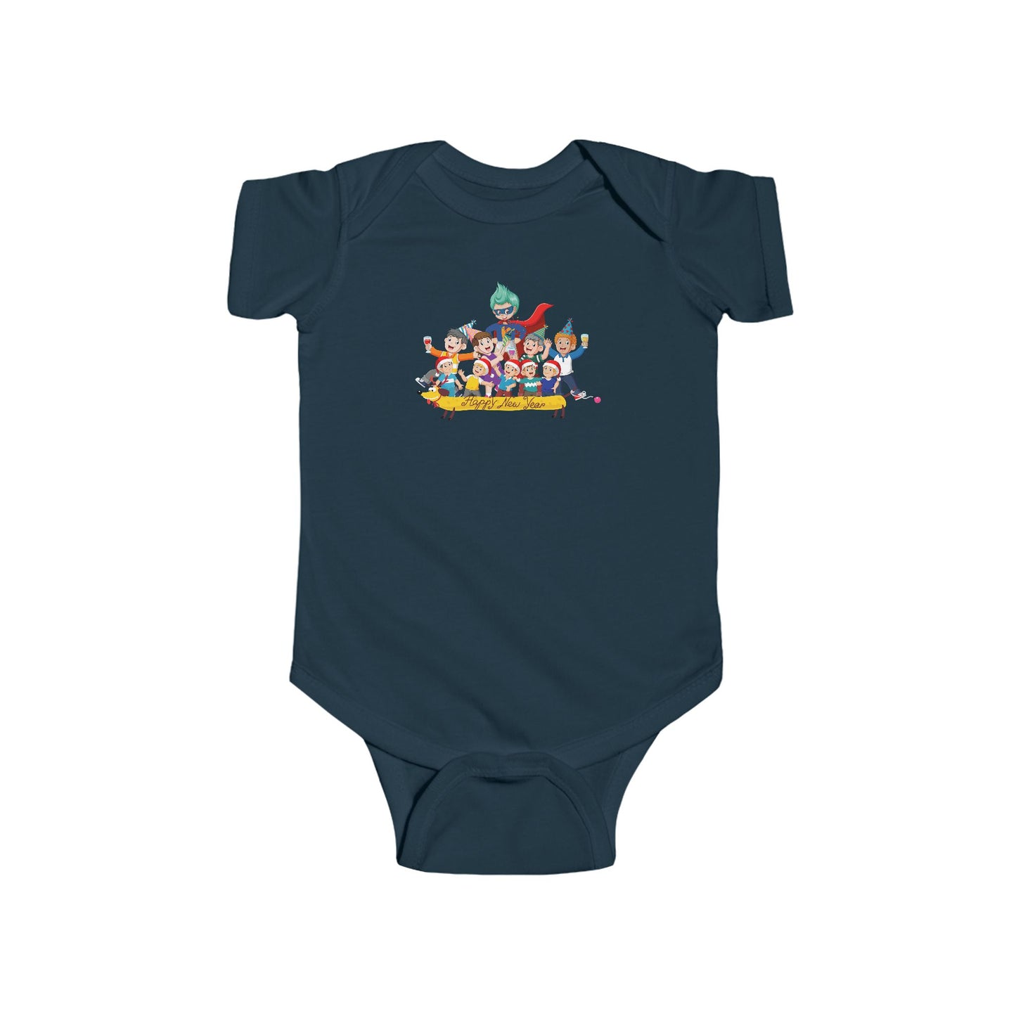 Infant Bodysuit - Happy new year with friends - [[{"value":"Wonderwear Kid"}]]