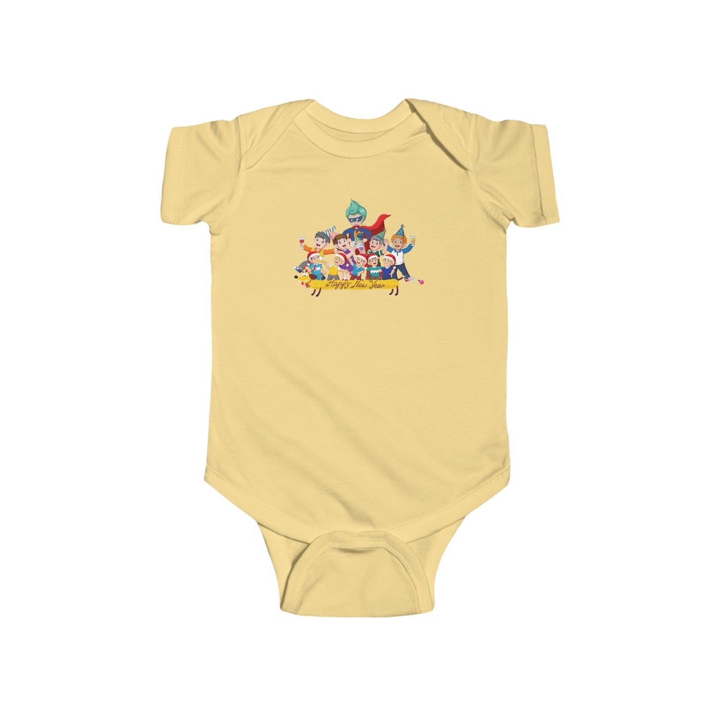 Infant Bodysuit - Happy new year with friends - [[{"value":"Wonderwear Kid"}]]