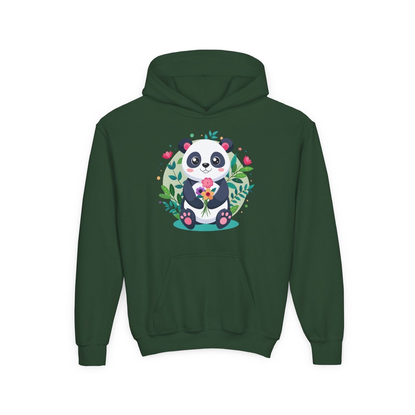 Youth Heavy Blend Hooded Sweatshirt - Adorable panda