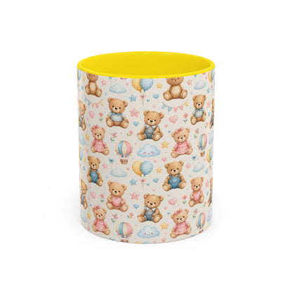 Accent Coffee Mug  (11/15 oz) - Pastel Teddy Bear Nursery