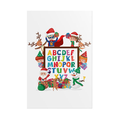 Rolled Posters - Christmas alphabet with super kiddo - [[{"value":"Wonderwear Kid"}]]